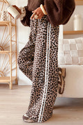 Leopard Print Wide Leg Pants