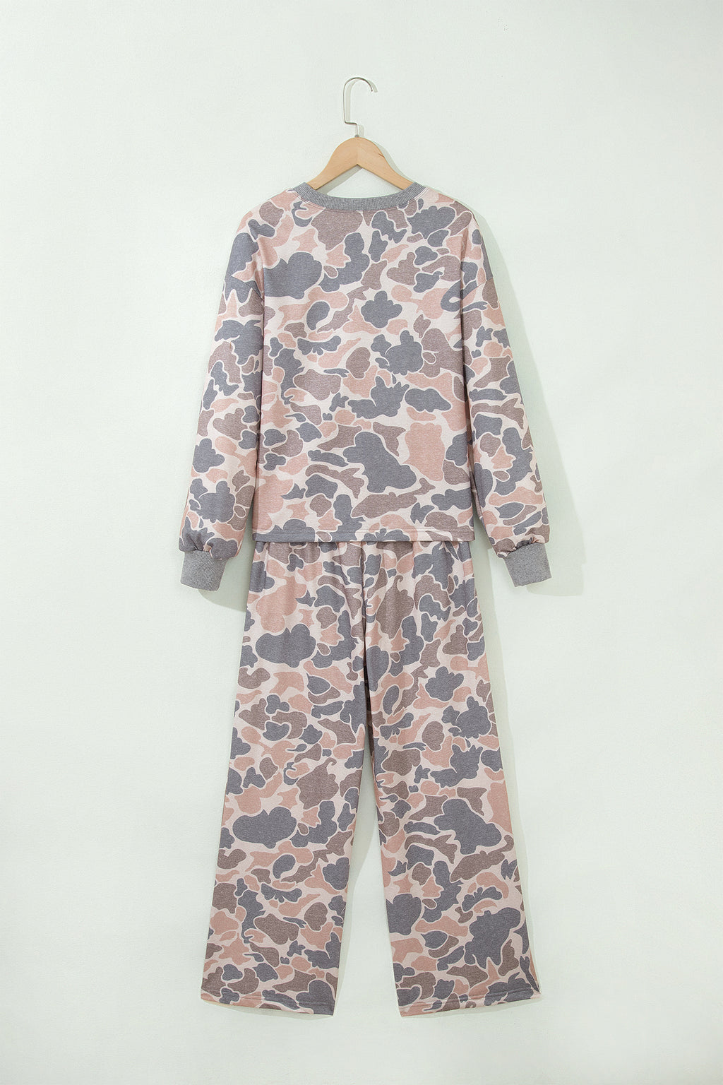 Camouflage Long Sleeve Top & Pants Set