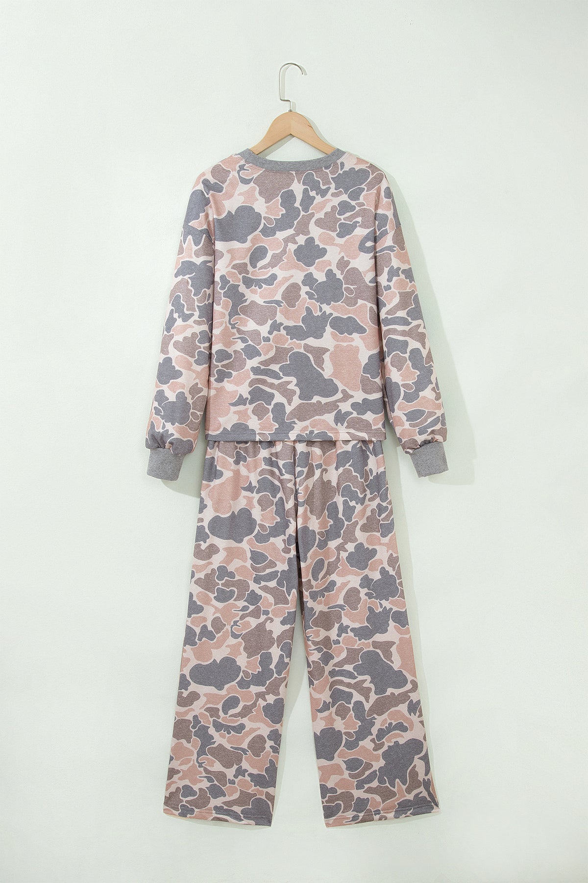 Camouflage Long Sleeve Top & Pants Set