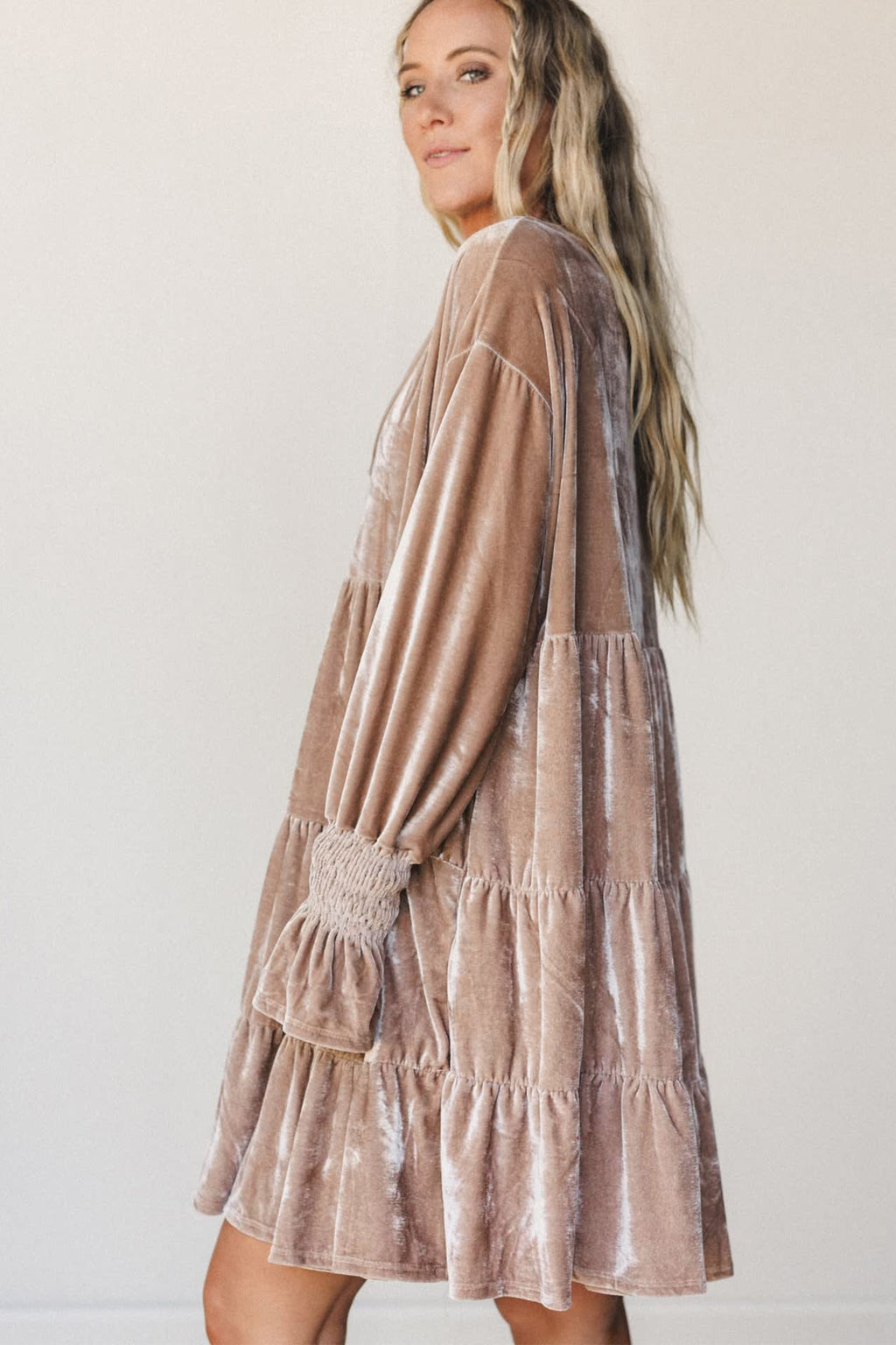 Velvet Tiered Dress