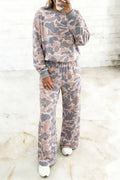 Camouflage Long Sleeve Top & Pants Set