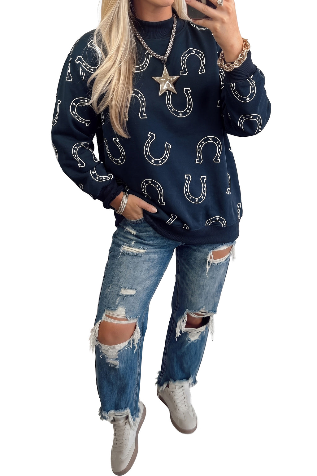 Horseshoe Pullover Sweatshirt (2 Colors Available)
