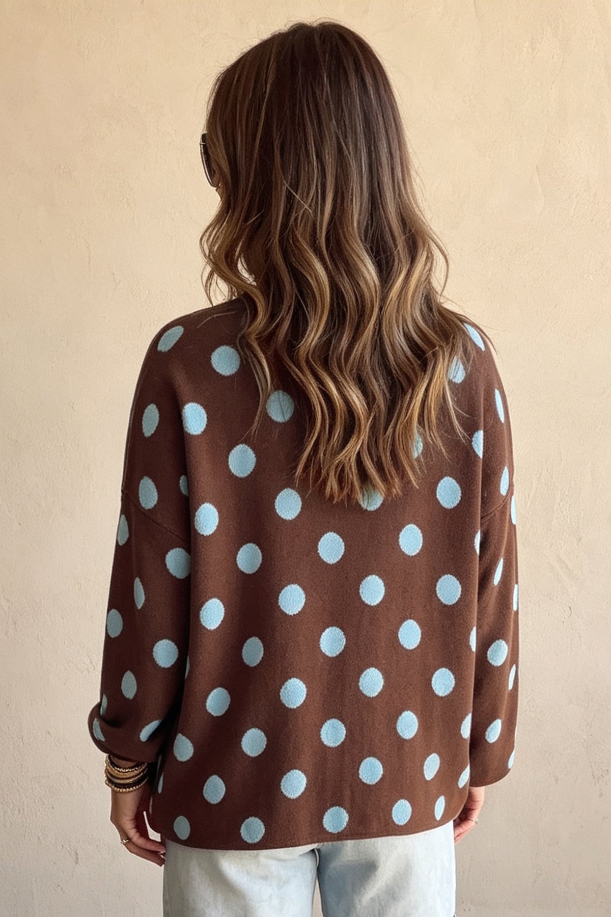 Polka Dot Button Down Cardigan