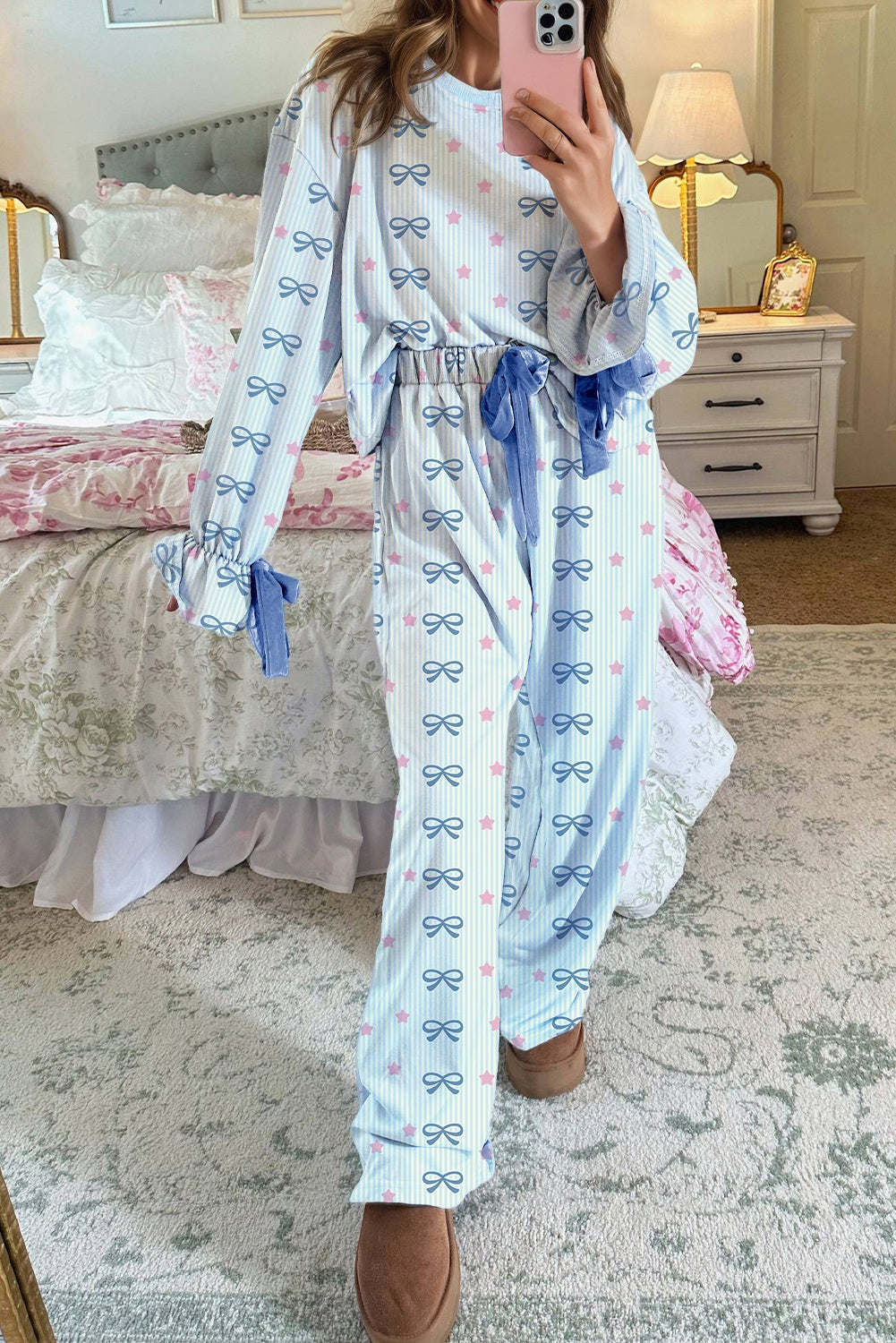 Bow & Star Pajama Set