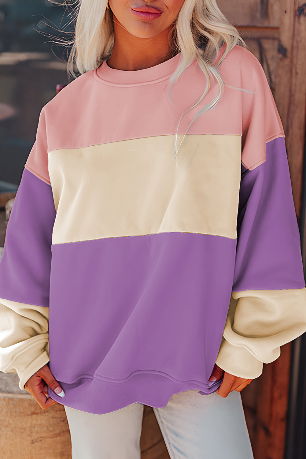 Colorblock Sweatshirt (4 Colors Available)