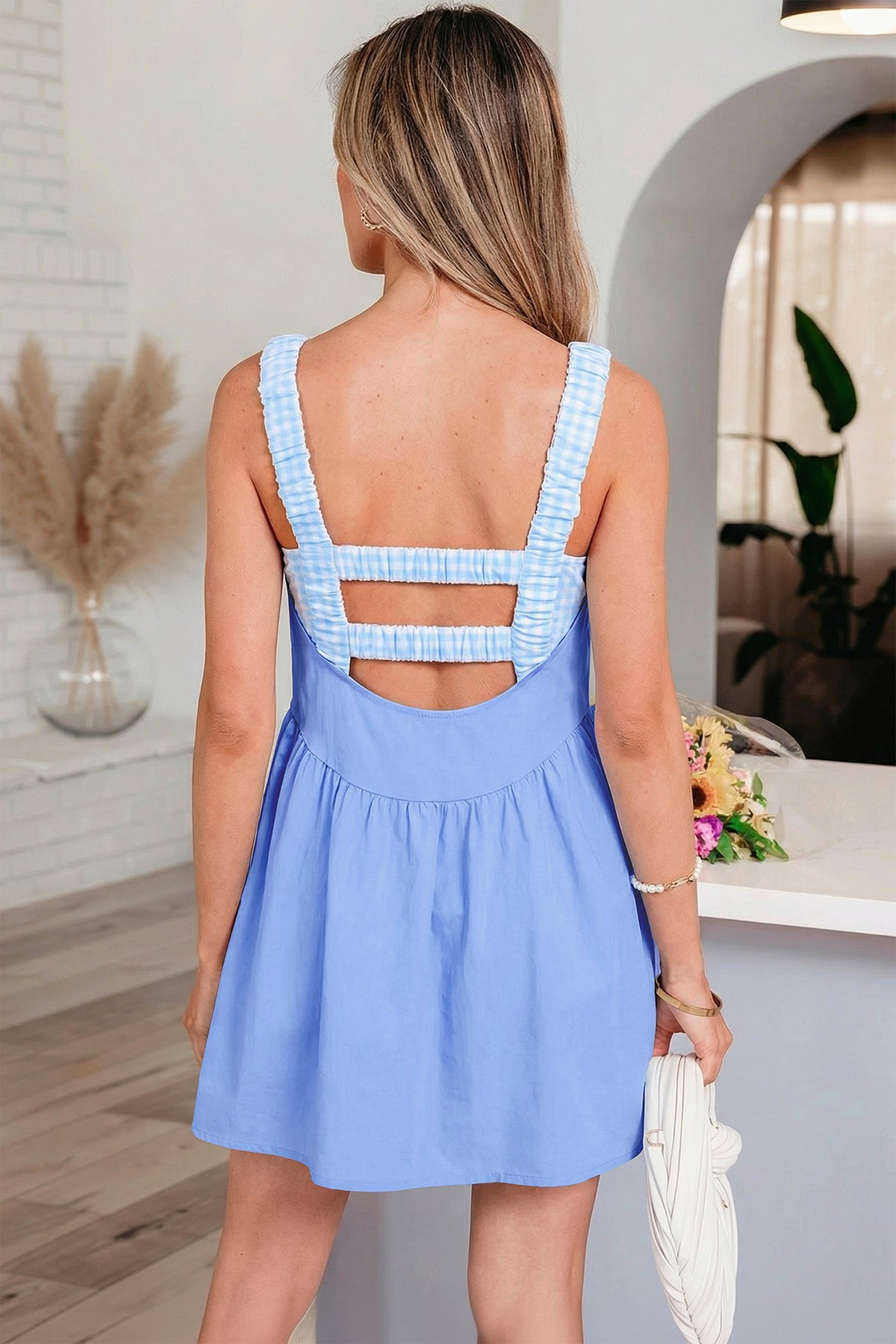 Gingham Active Dress with Built-In Shorts (4 Colors Available)