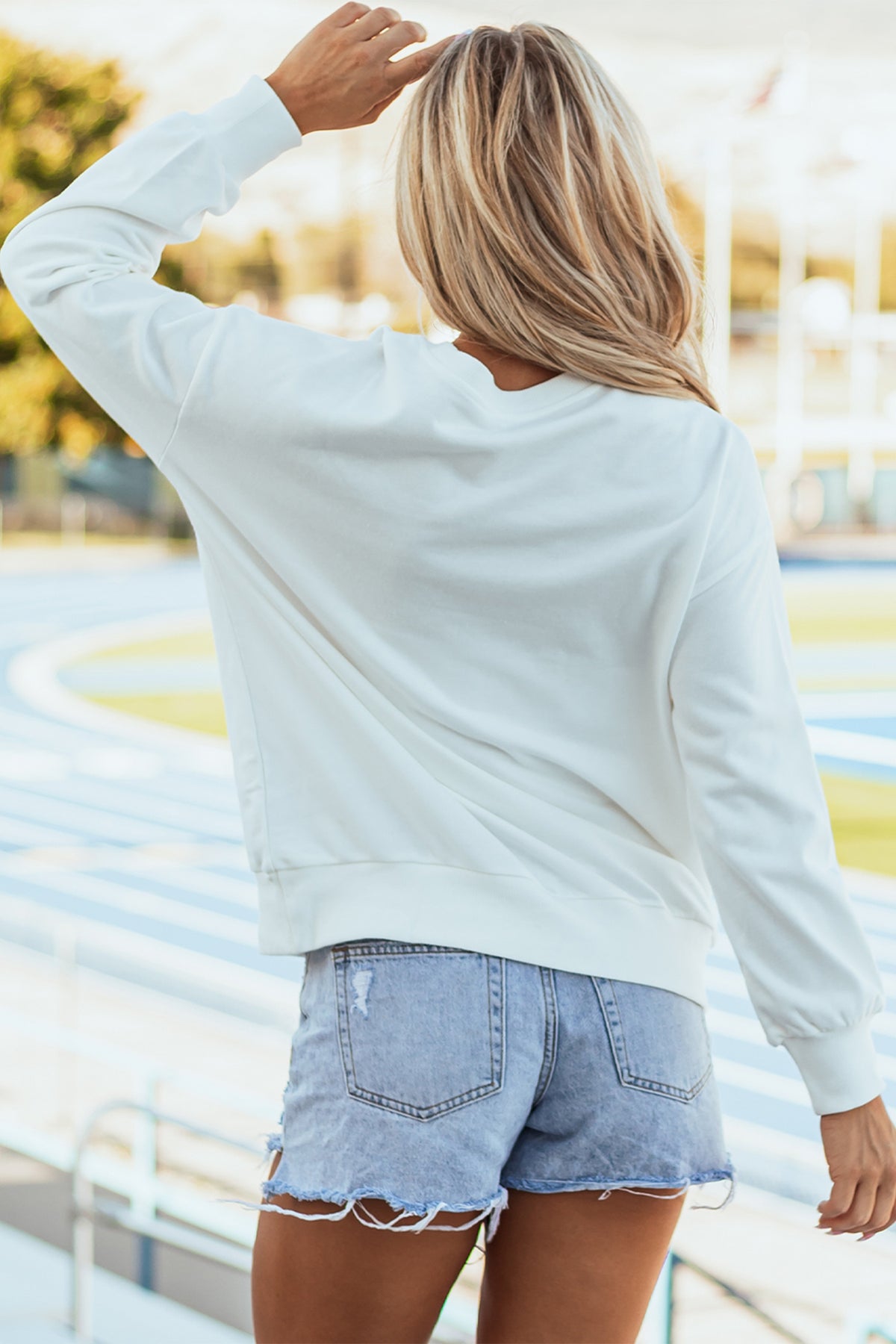 Mallard Embroidered Relaxed Pullover Sweatshirt