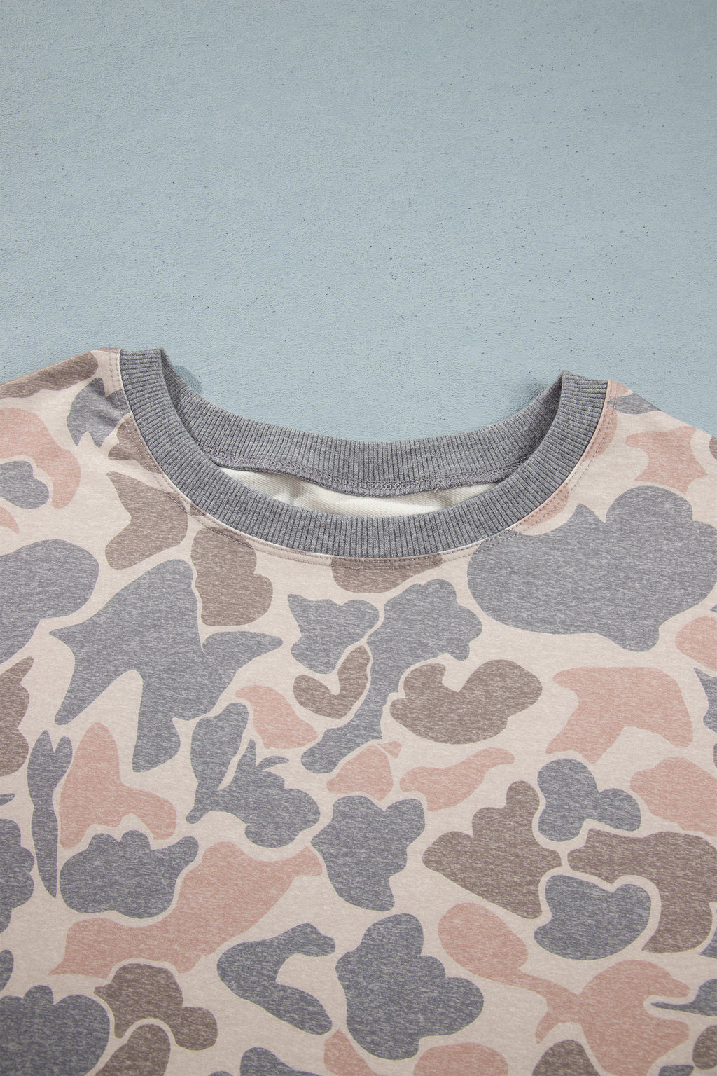 Camouflage Long Sleeve Top &Pants Plus Size Set