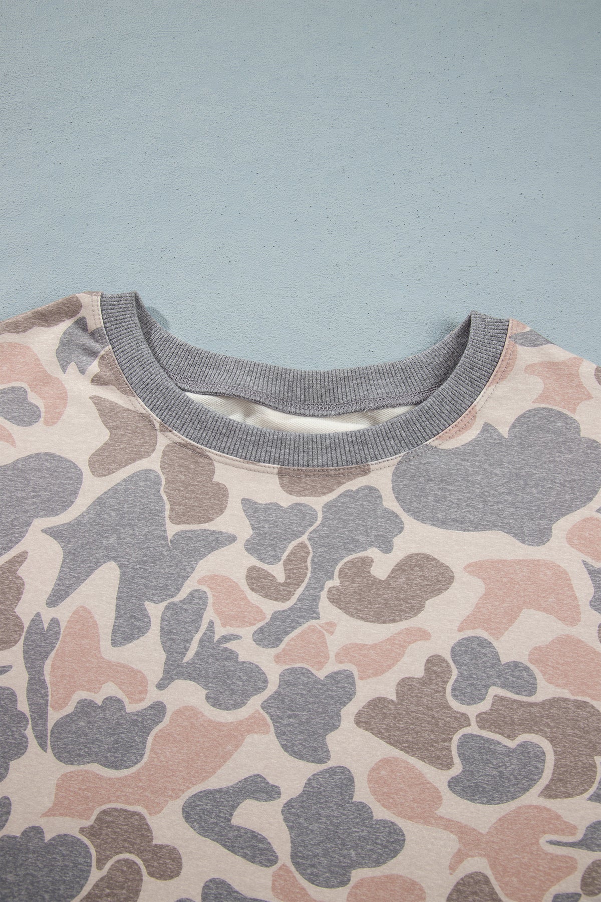 Camouflage Long Sleeve Top &Pants Plus Size Set