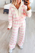 Stripe Color Block Pants Set
