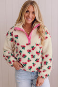 Floral Fleece Pullover