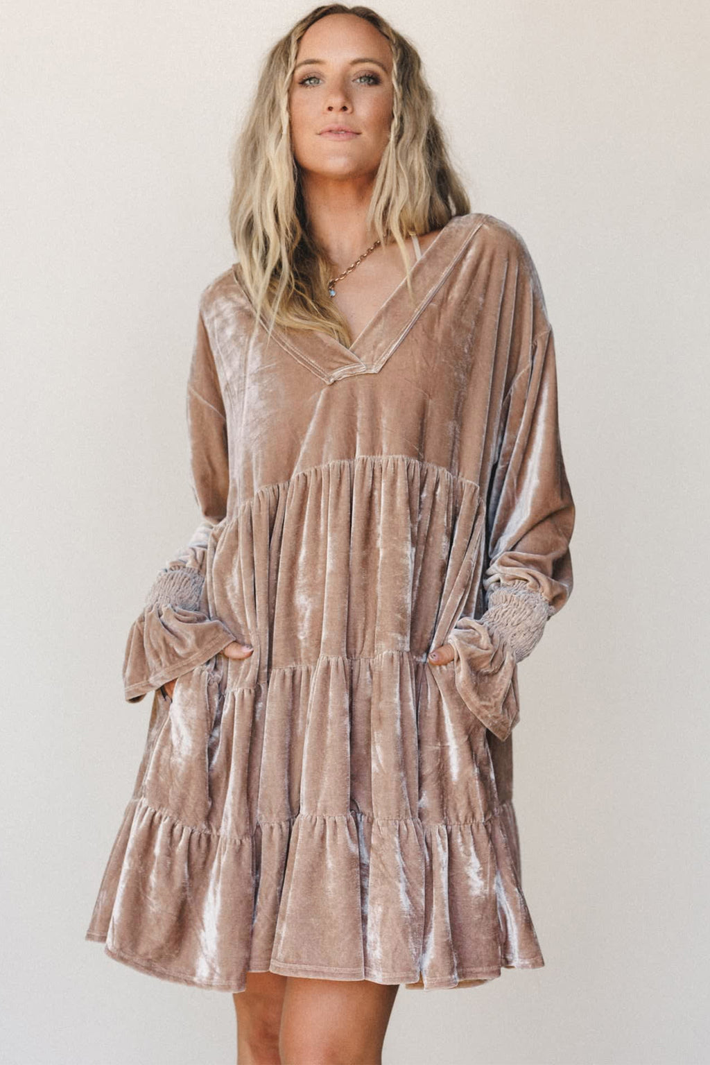 Velvet Tiered Dress