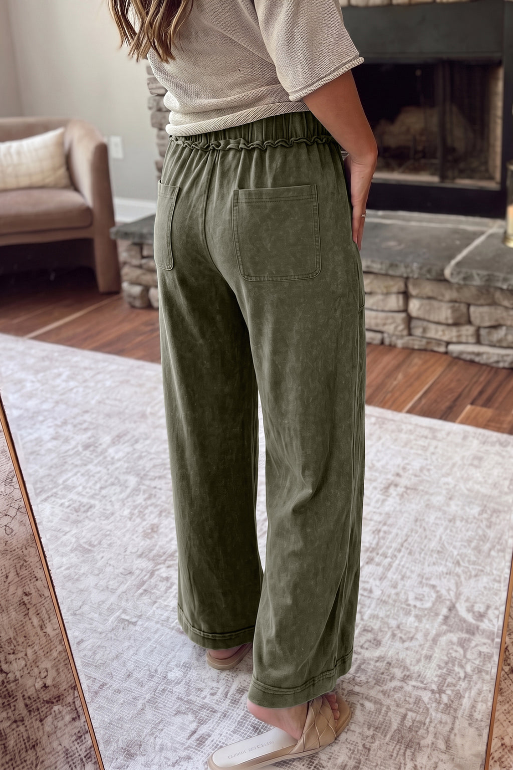 Mineral Wash Flare Leg Pants (3 Colors Available)