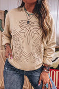 Western Embroidered Sweatshirt