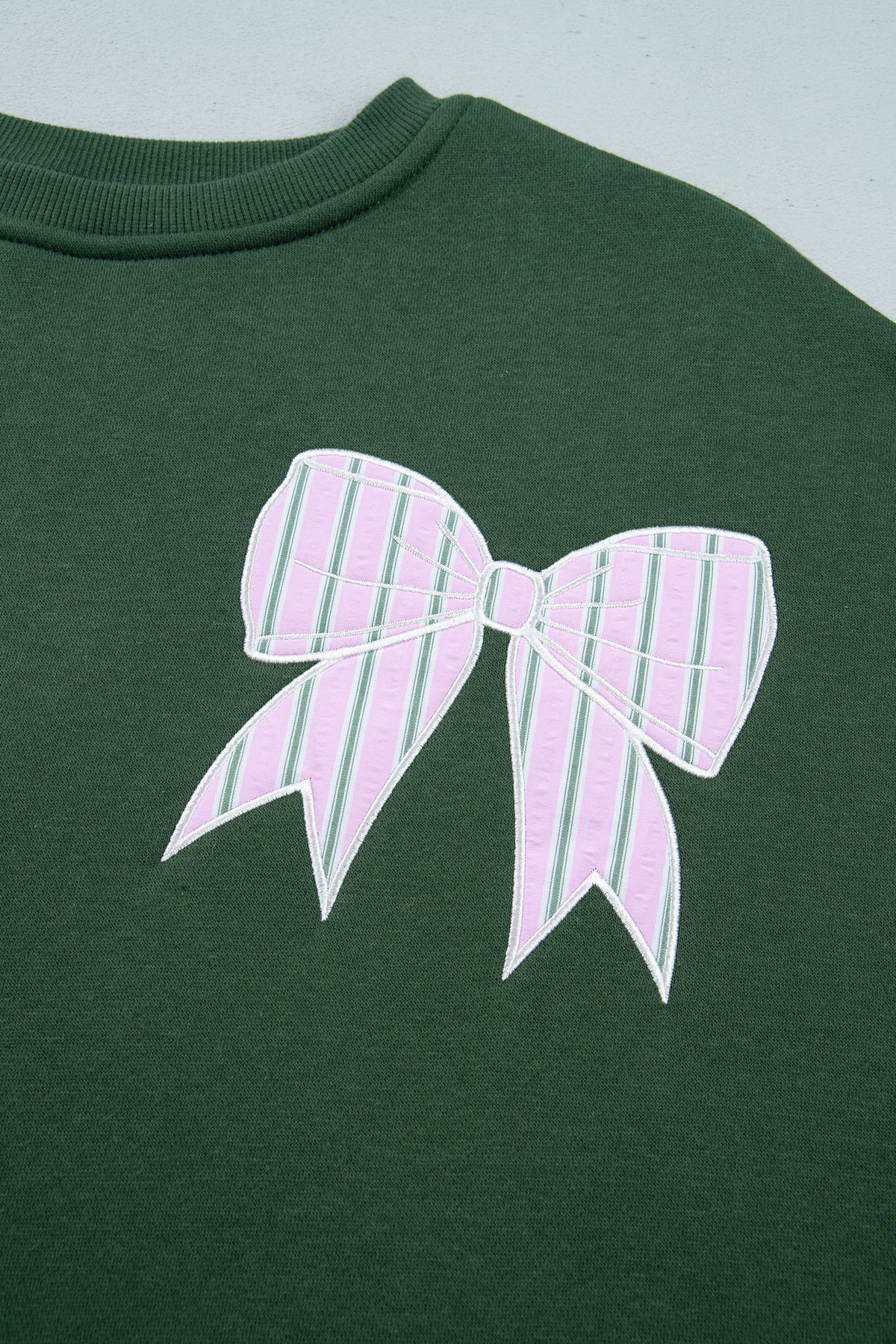 Striped Bow Sweatshirt