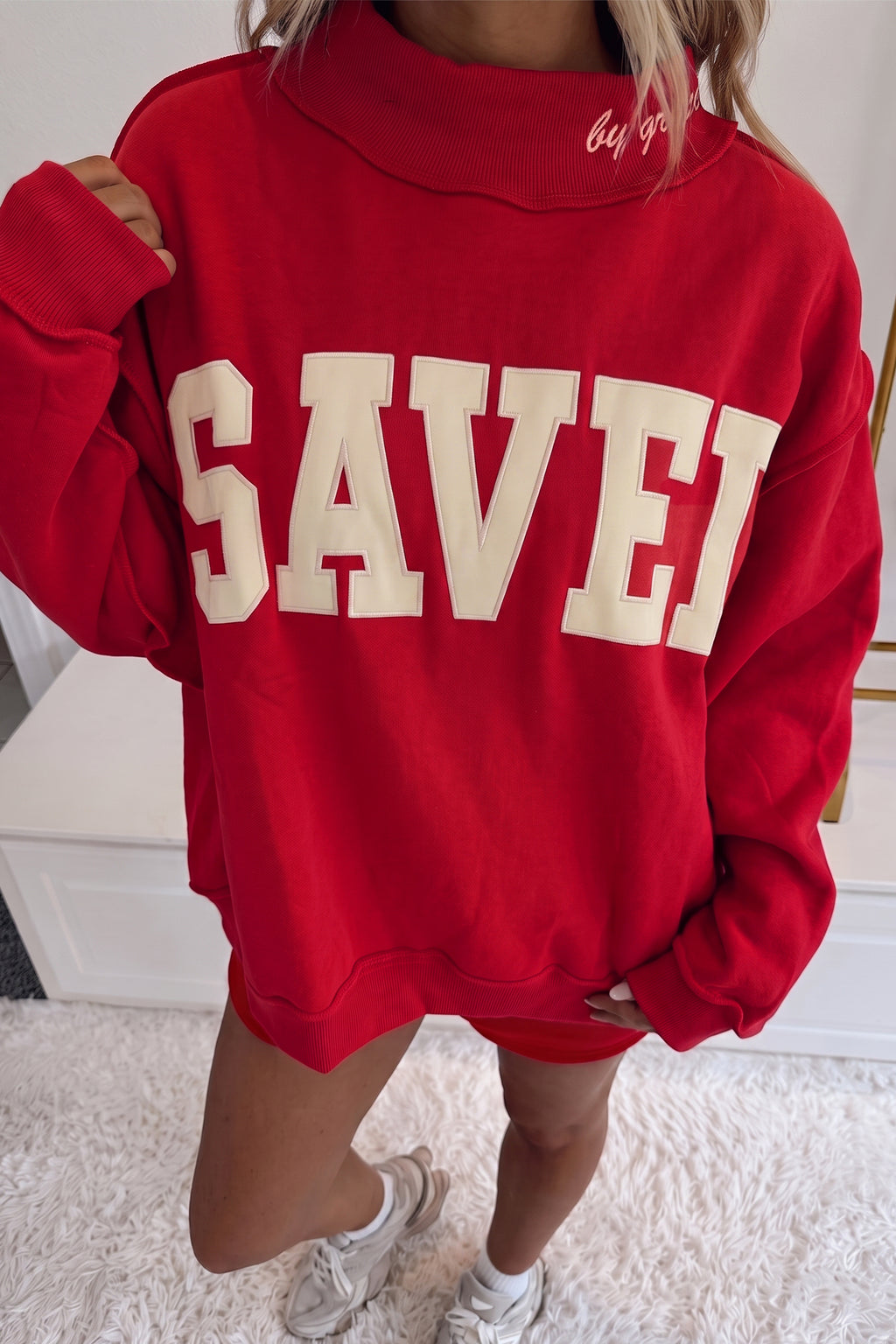 Saved By Grace Embroidered Sweatshirt (2 Colors Available)