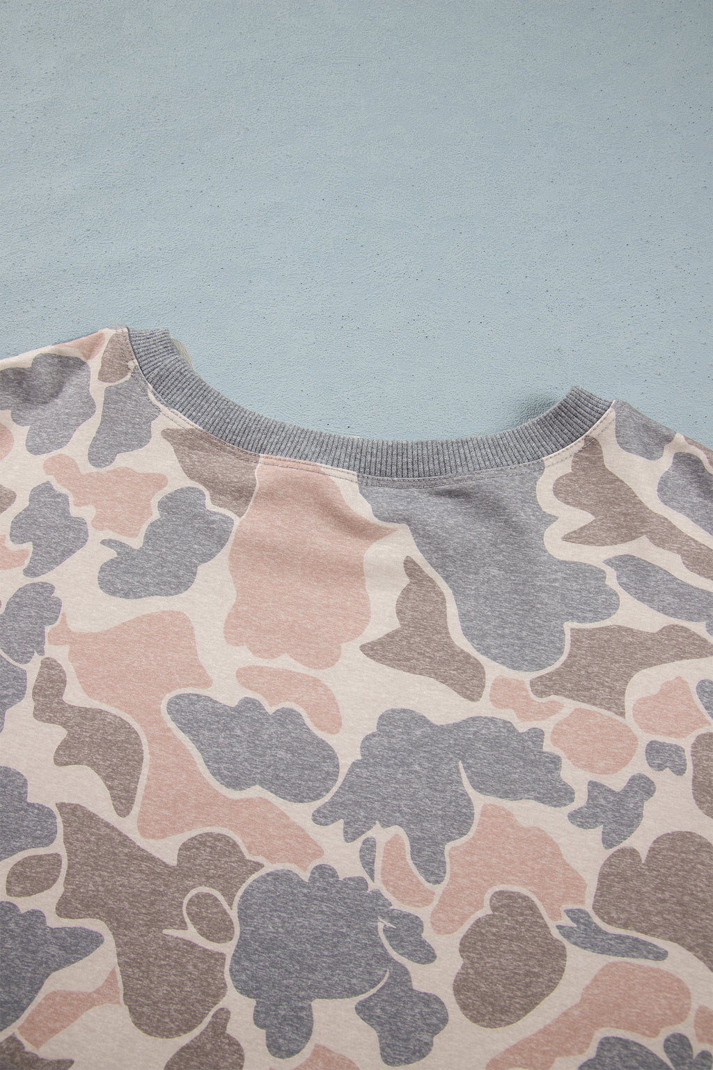 Camouflage Long Sleeve Top &Pants Plus Size Set
