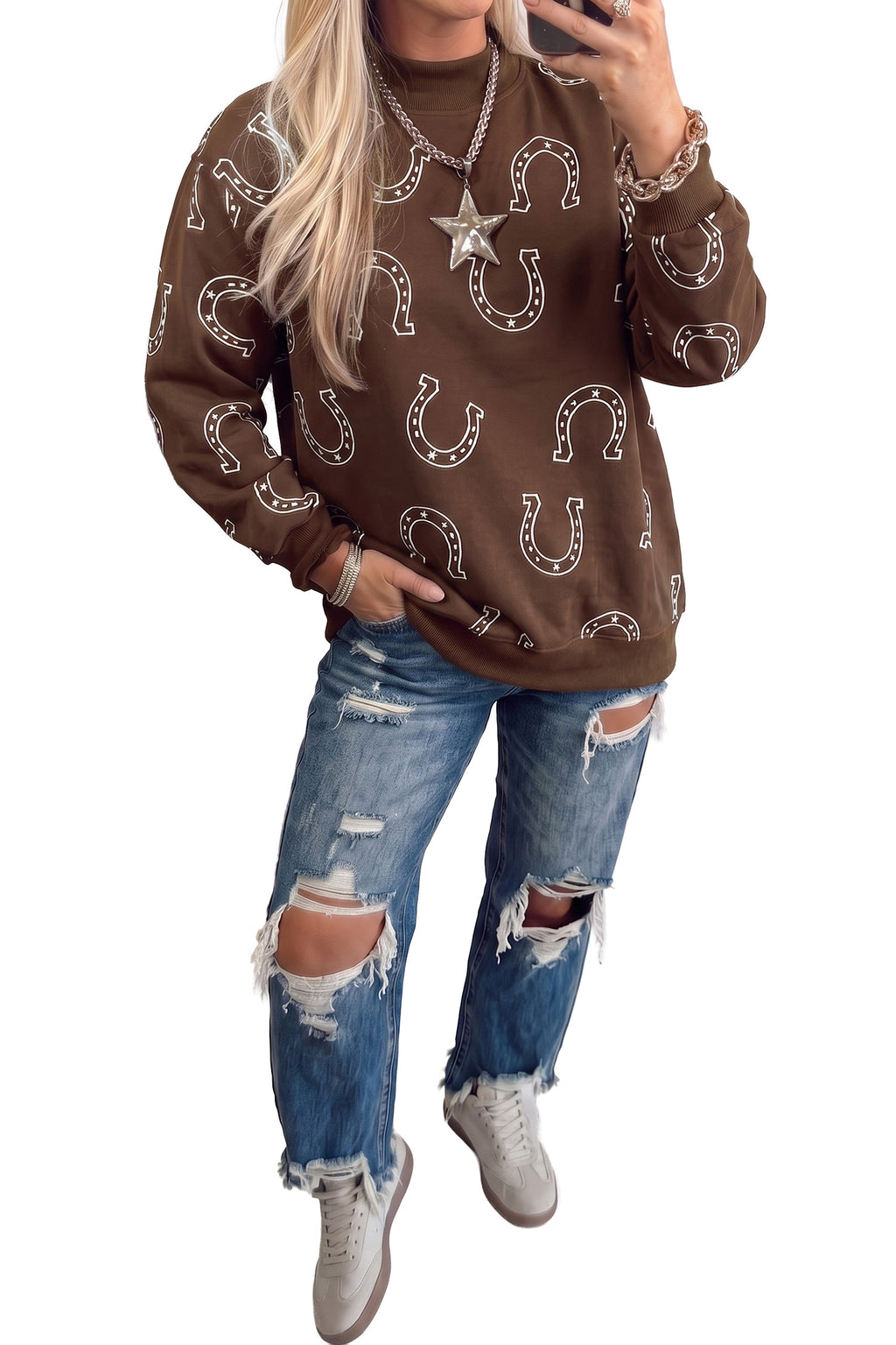Horseshoe Pullover Sweatshirt (2 Colors Available)