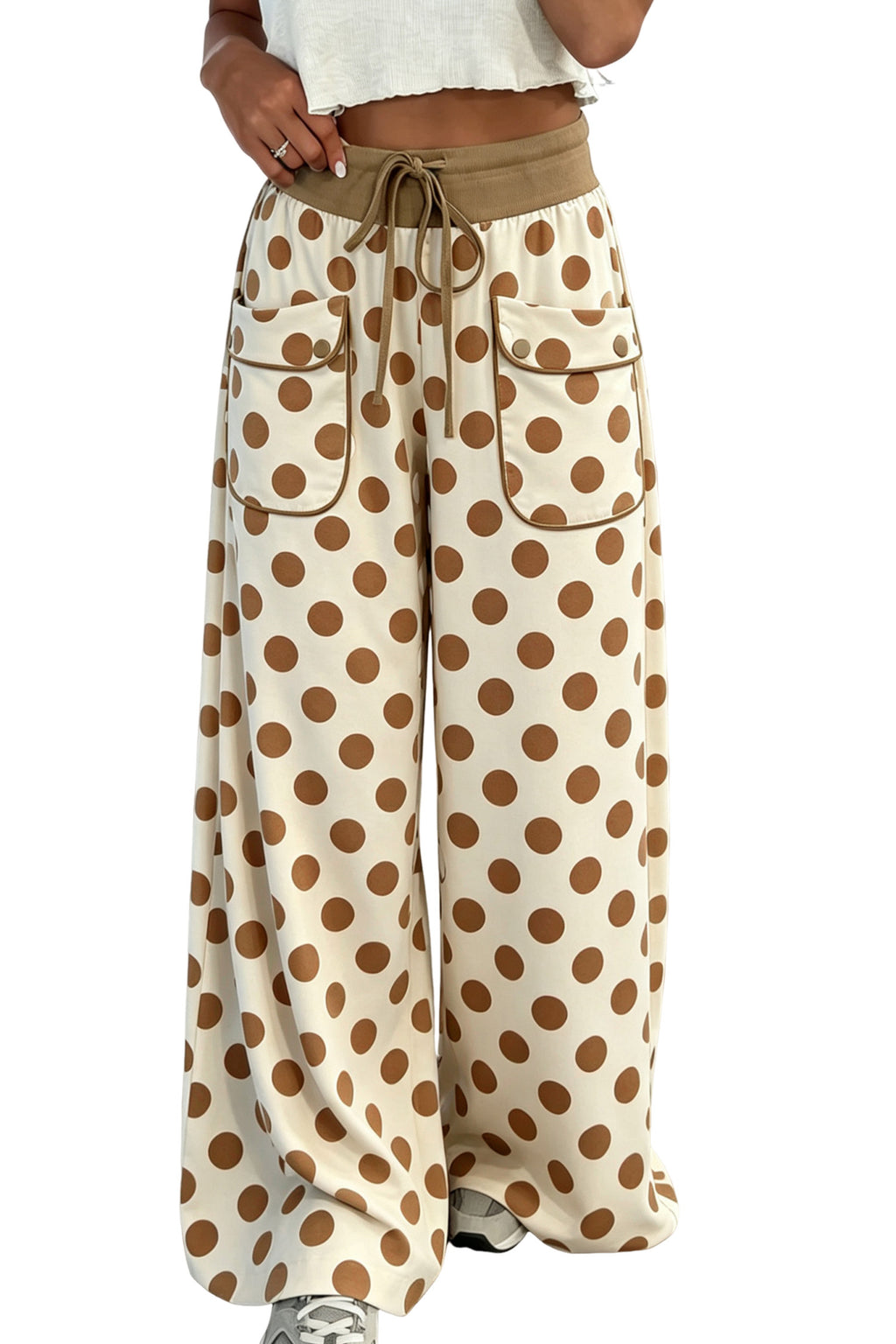 Polka Dot Wide Leg Pants (2 Colors Available)