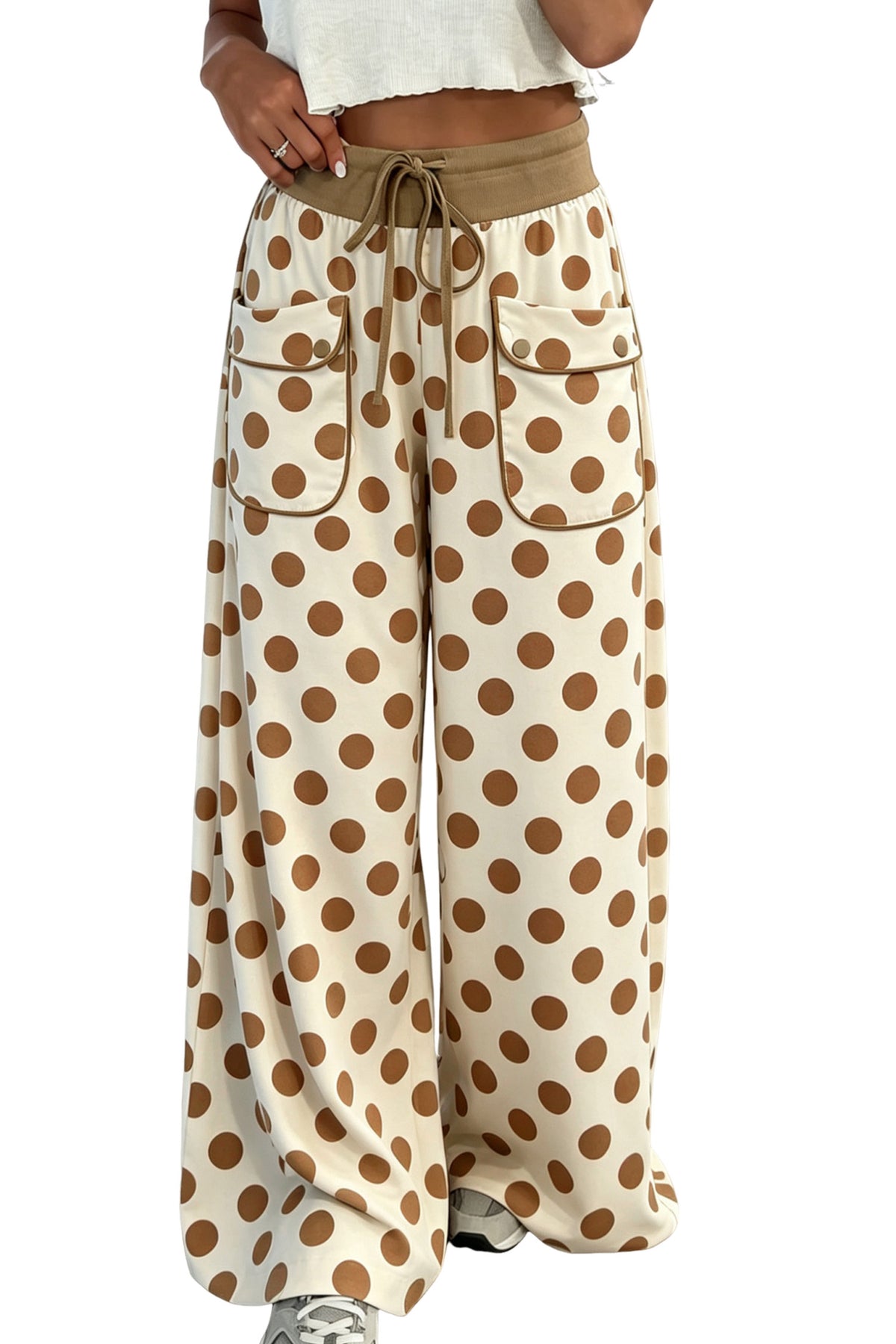 Polka Dot Wide Leg Pants (2 Colors Available)