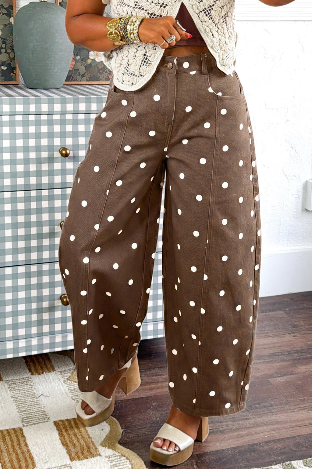 Polka Dot Barrel Pants (3 Colors Available)