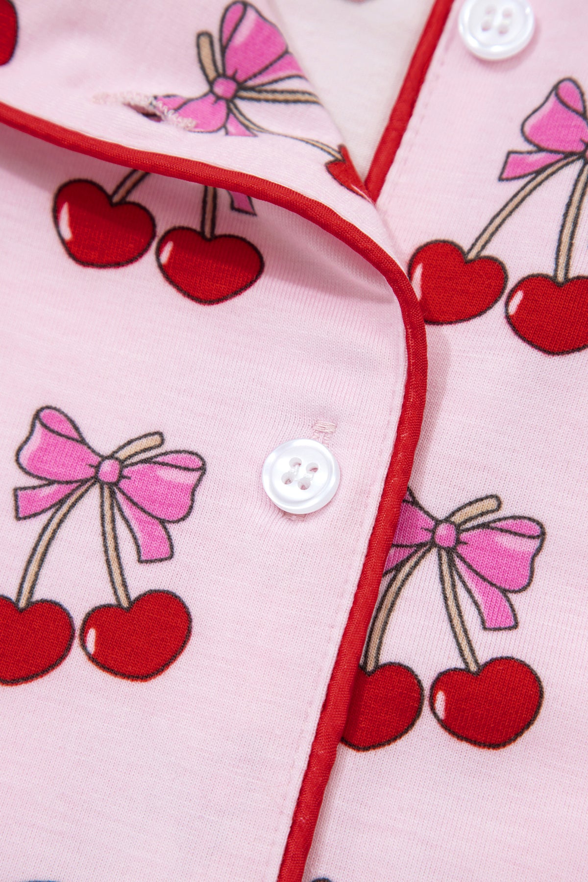 Bow Print Pajama Set (2 Options Available)