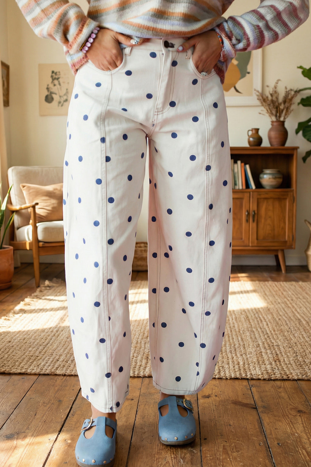 Polka Dot Barrel Pants (3 Colors Available)