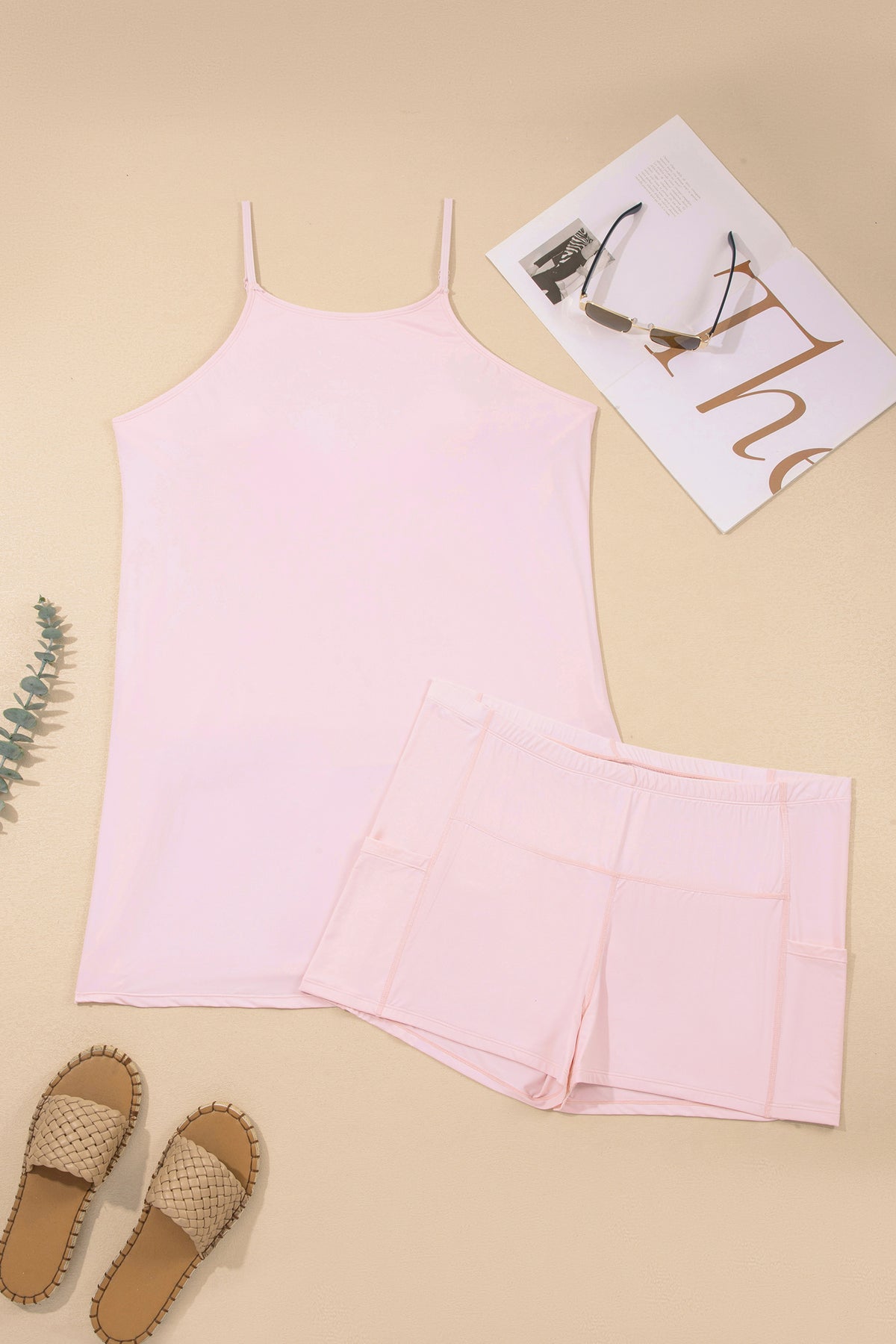 Tunic Tank with Shorts Plus Size 2 Piece Set