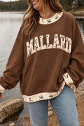 Embroidered Mallard Plus Size Crewneck Sweatshirt