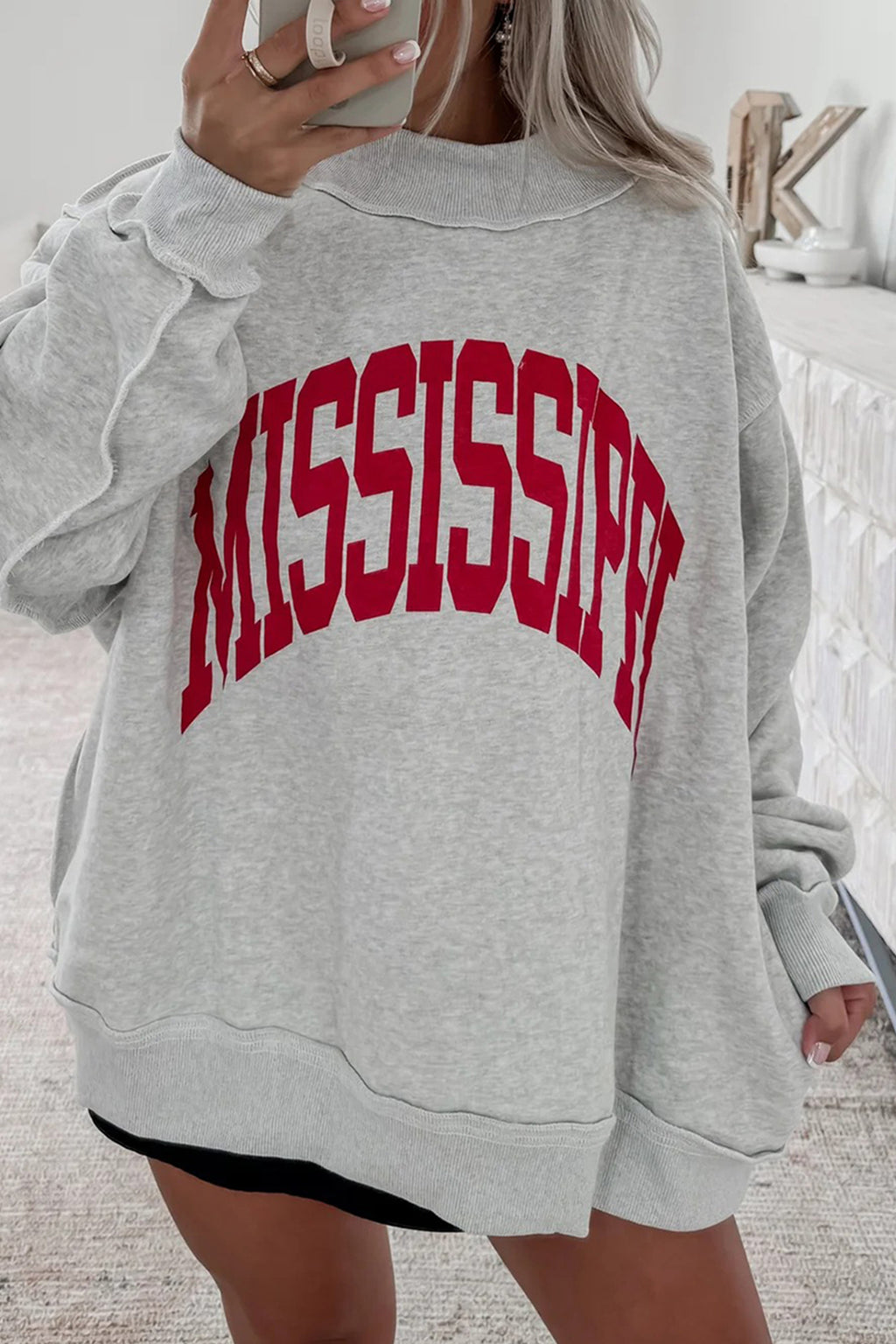 MS & AL Reversible Mock Neck Sweatshirt (2 Options Available)