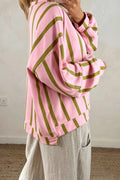 Vertical Stripe Casual Sweatshirt (3 Colors Available)
