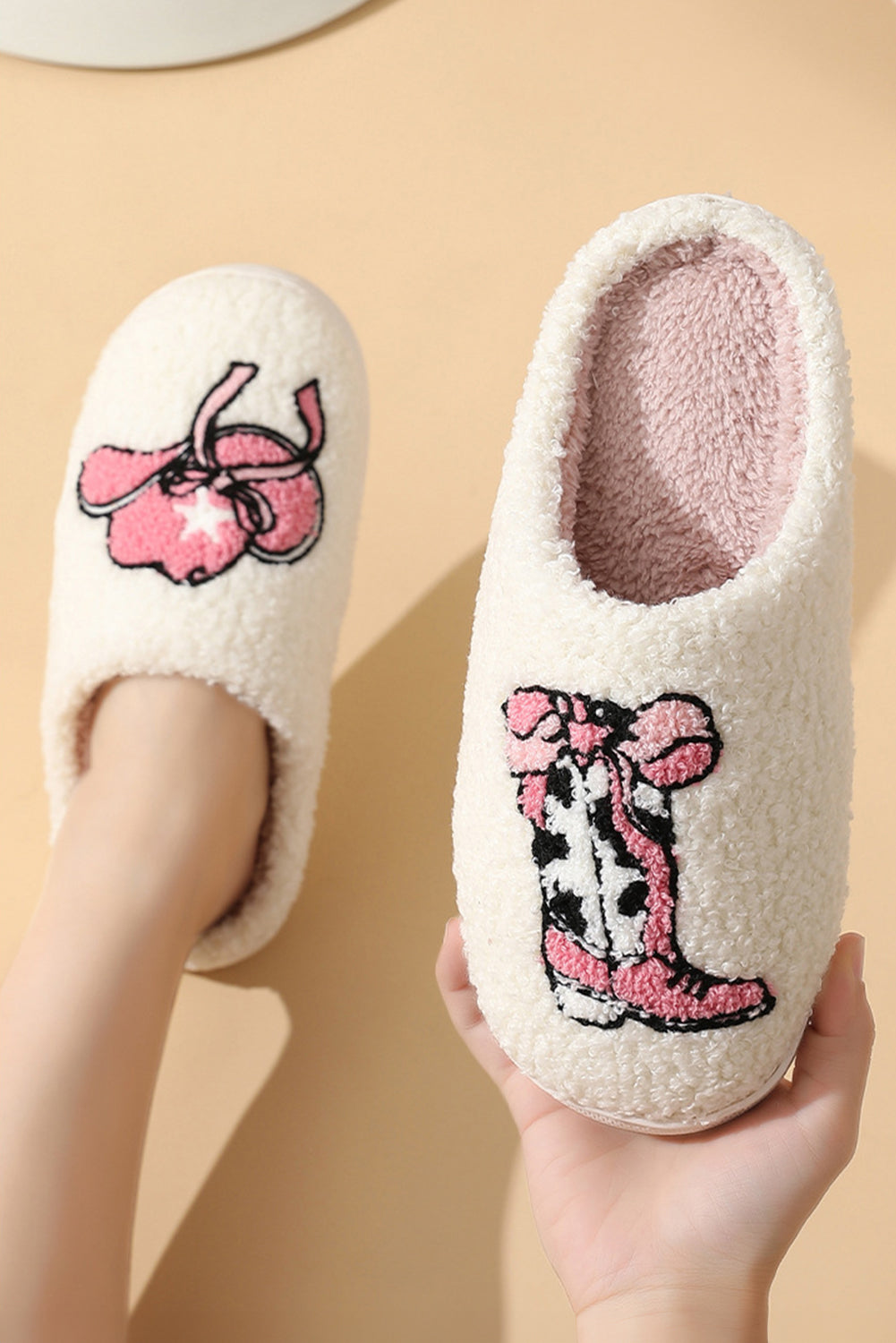 Cowgirl Hat & Boot House Slippers