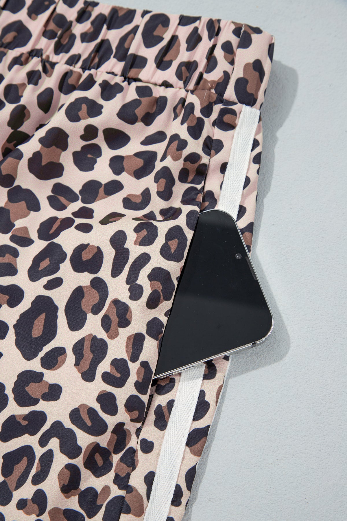 Leopard Print Wide Leg Plus Size Pants
