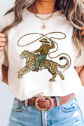 Leopard Rodeo Cowboy Graphic Tee
