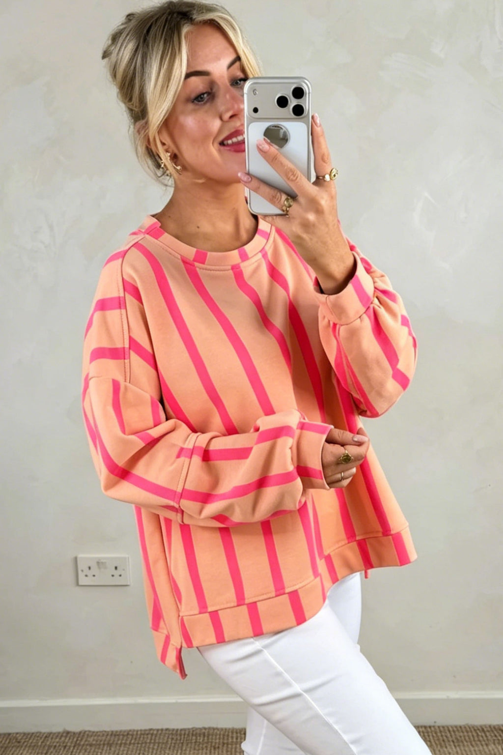 Vertical Stripe Casual Sweatshirt (3 Colors Available)