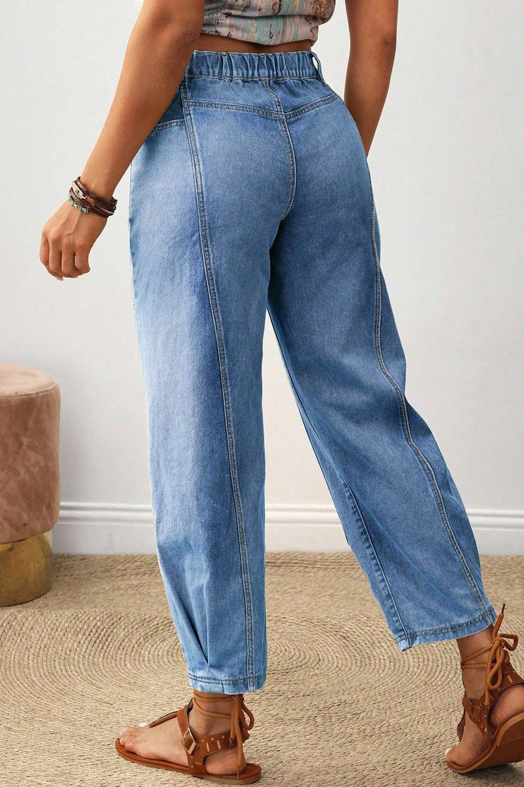 Seam Patchwork Jeans (2 Colors Available)