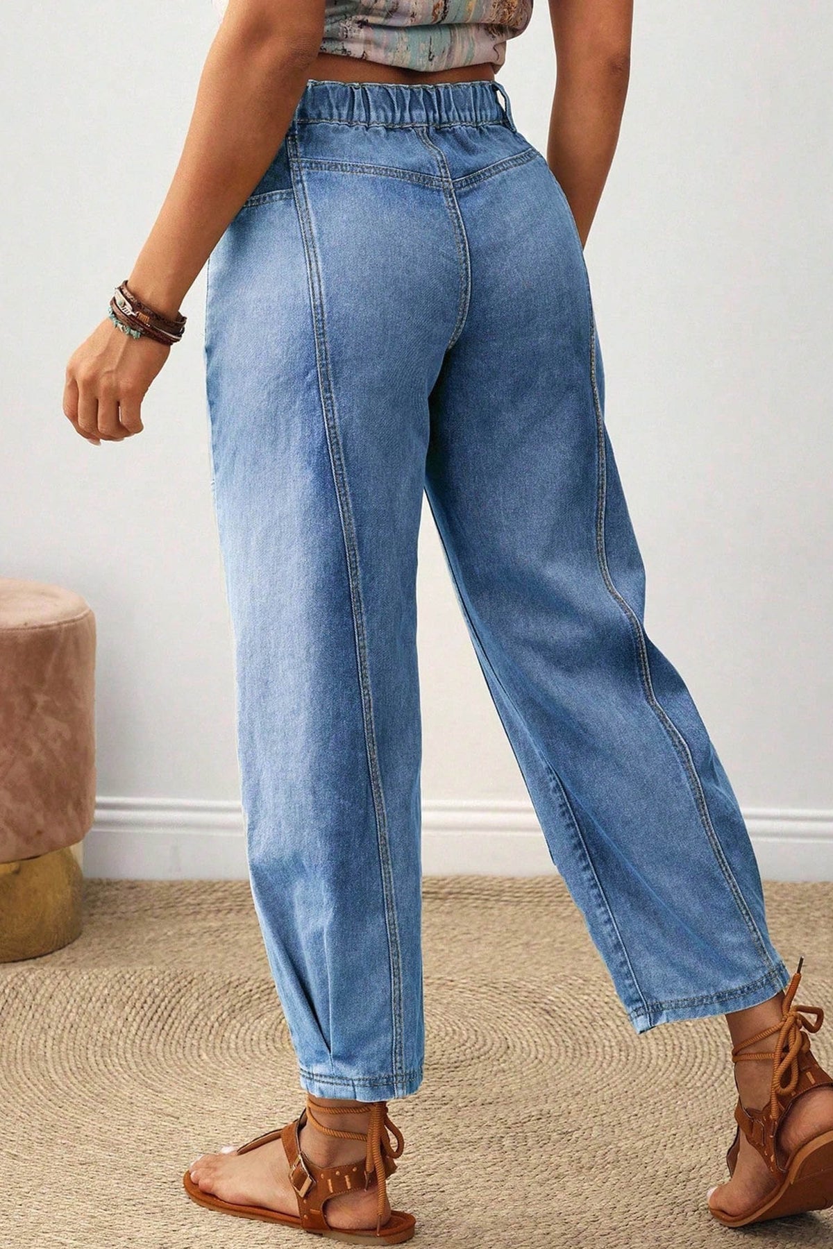 Seam Patchwork Jeans (2 Colors Available)