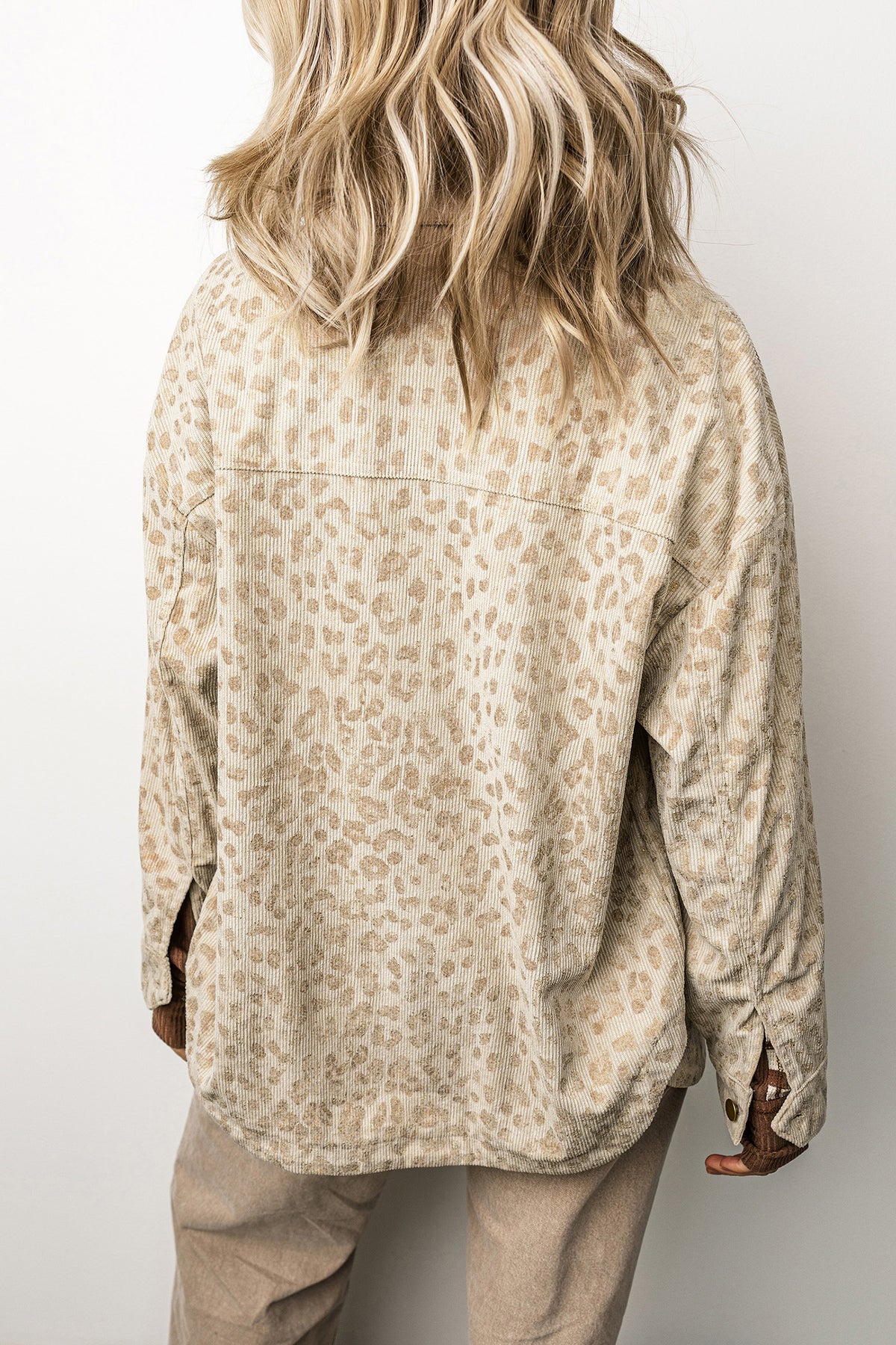 Leopard Print Corduroy Shacket