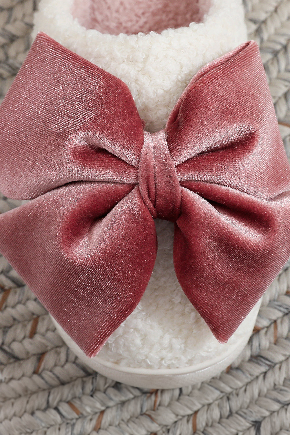 Pink Bow House Slippers