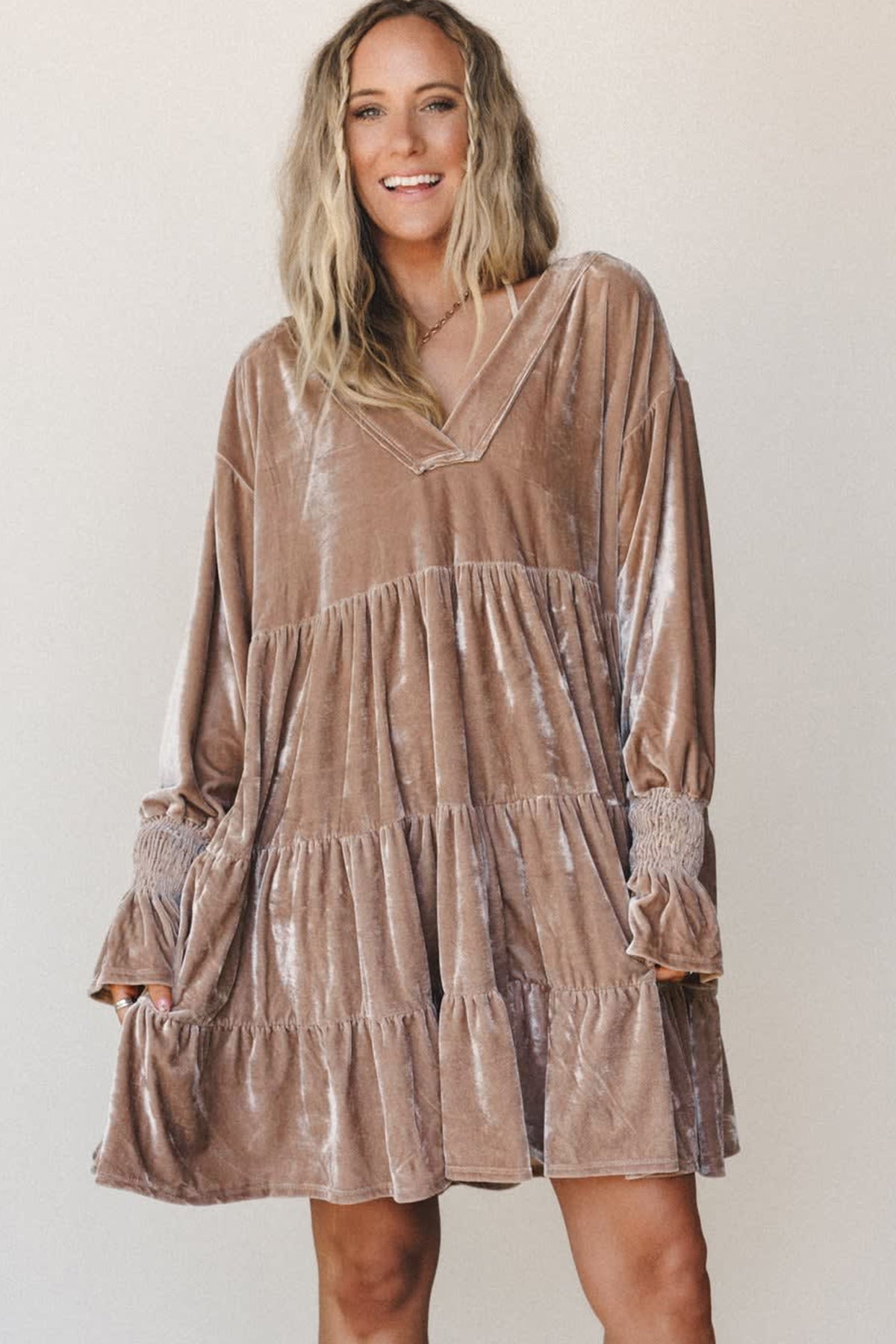 Velvet Tiered Dress