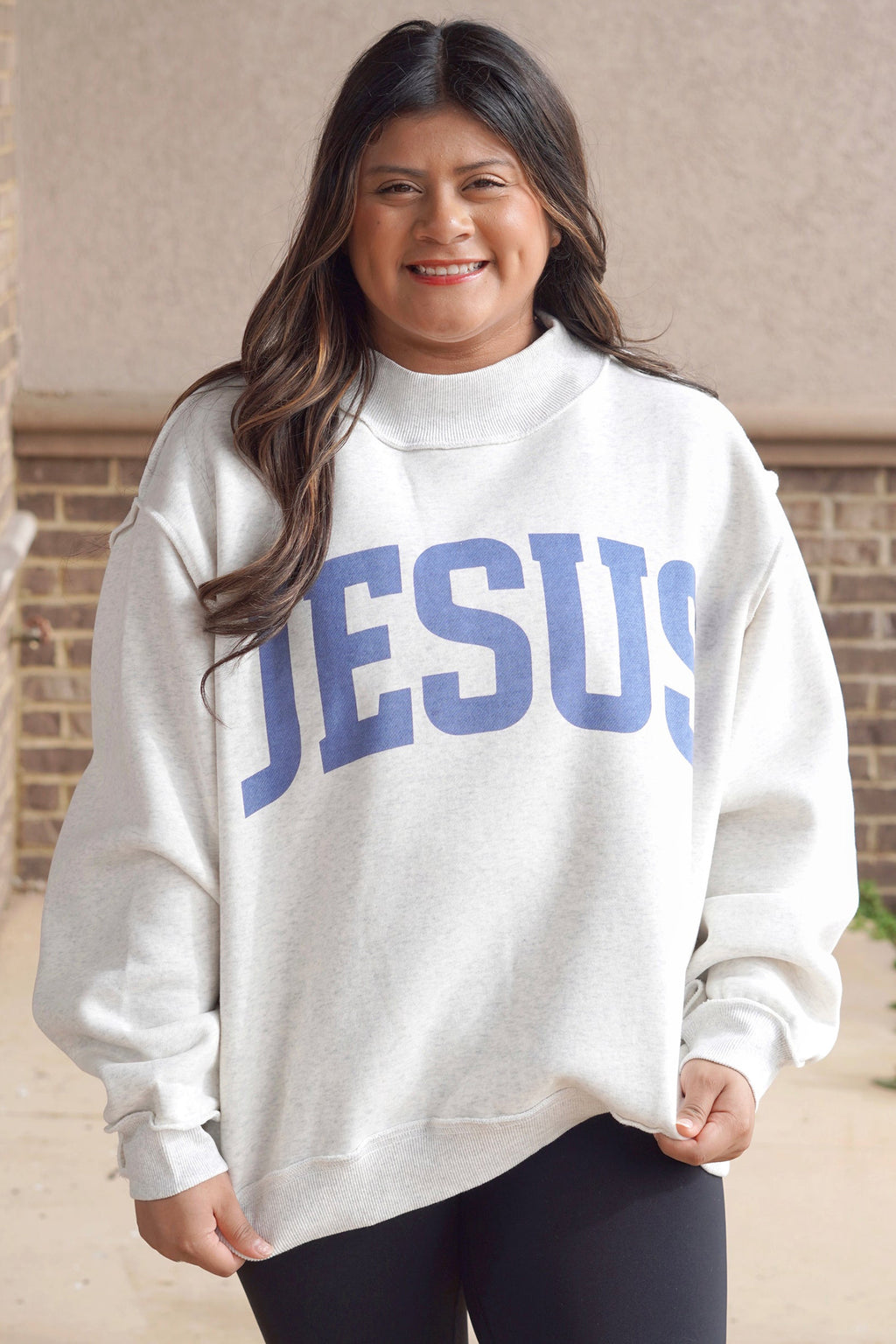 Jesus Plus Size Sweatshirt (2 Colors Available)