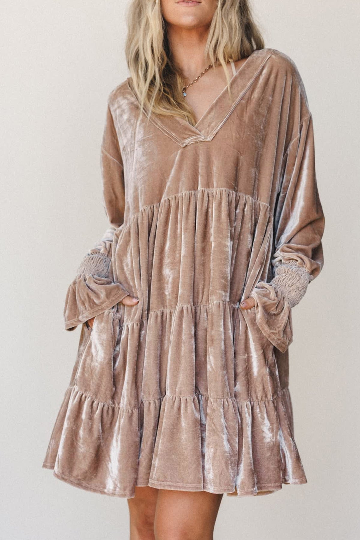 Velvet Tiered Dress