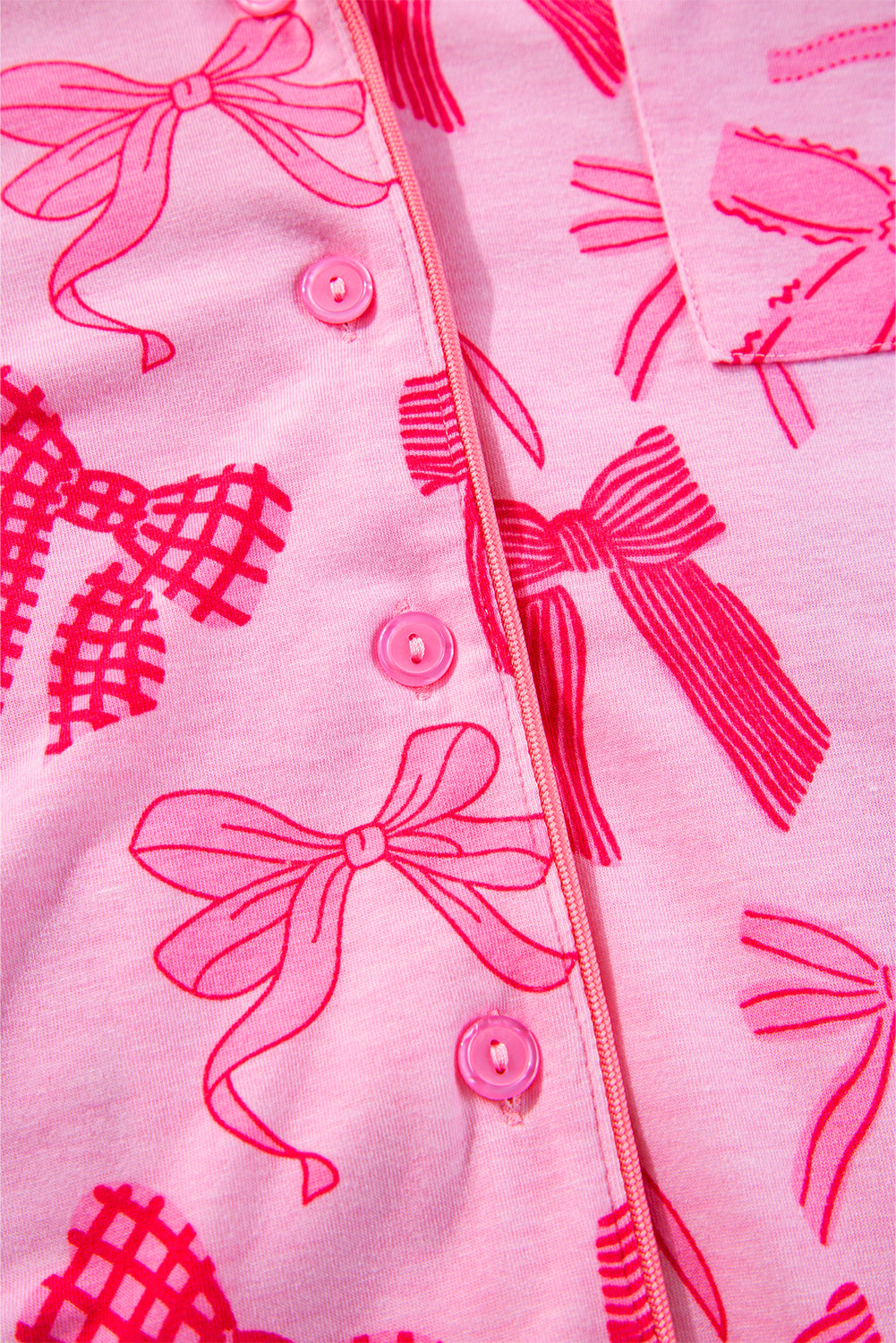 Pink Bow Pajamas Set