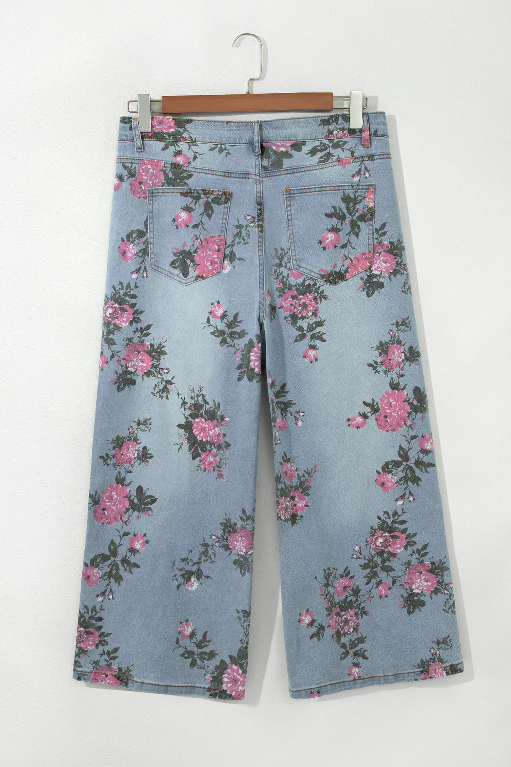 Floral Ankle Length Plus Size Jeans