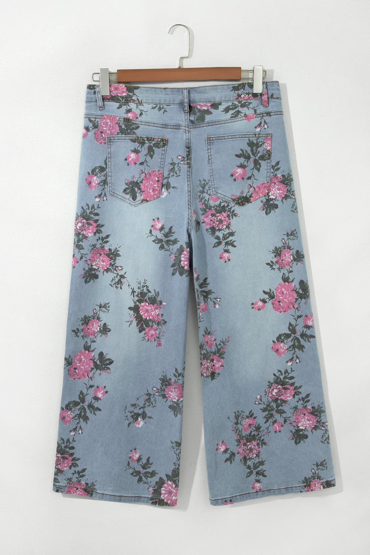 Floral Ankle Length Plus Size Jeans