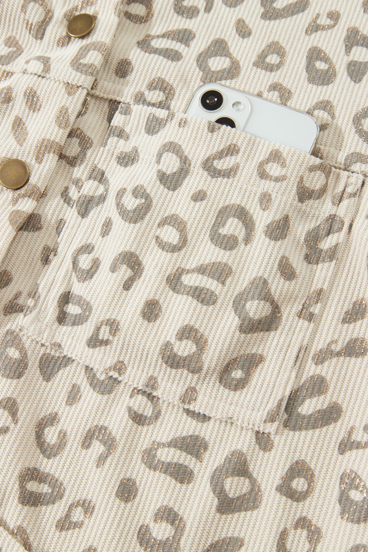Leopard Print Corduroy Shacket
