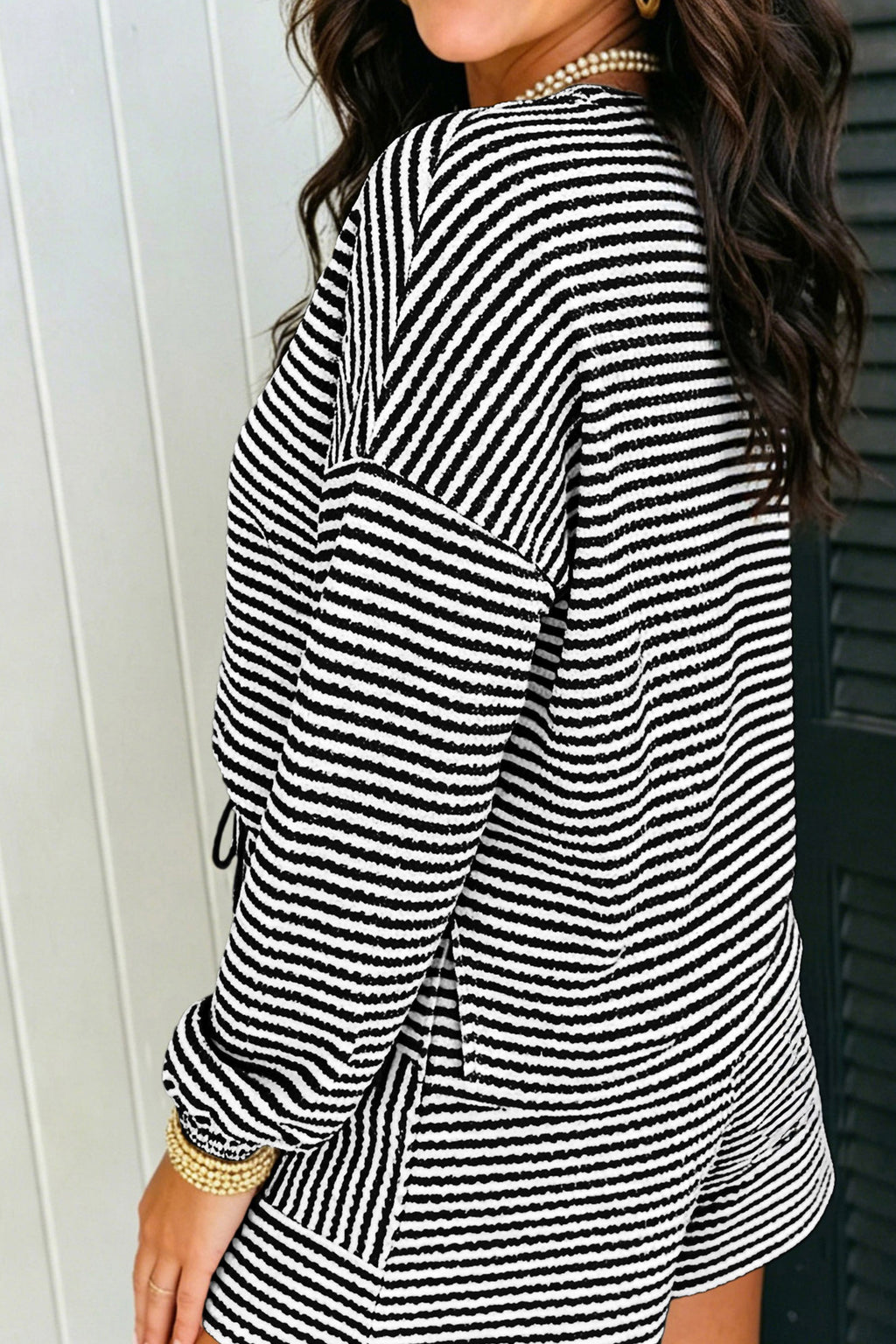 Striped Knit Short Set (4 Colors Available)