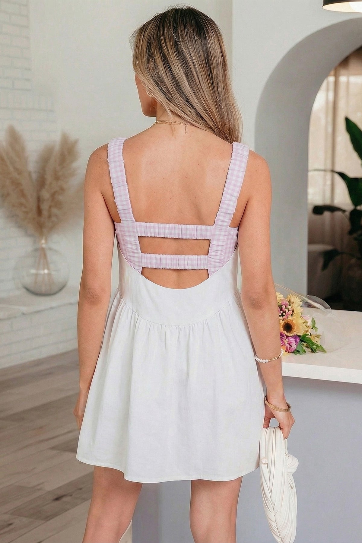 Gingham Active Dress with Built-In Shorts (4 Colors Available)