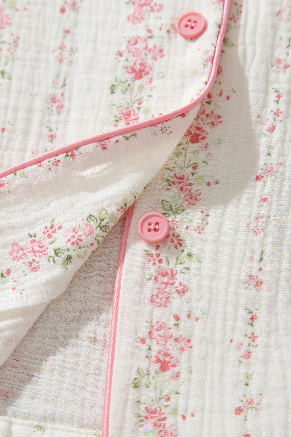 Pink Floral Pajama Set