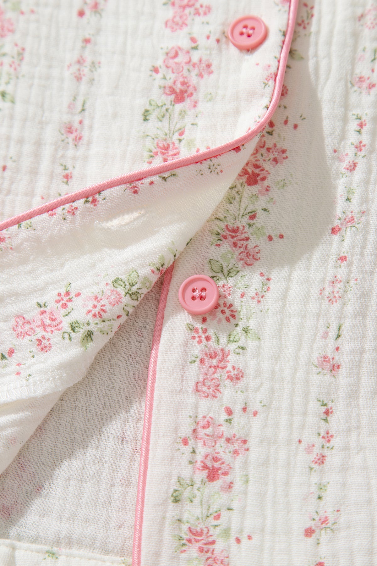 Pink Floral Pajama Set